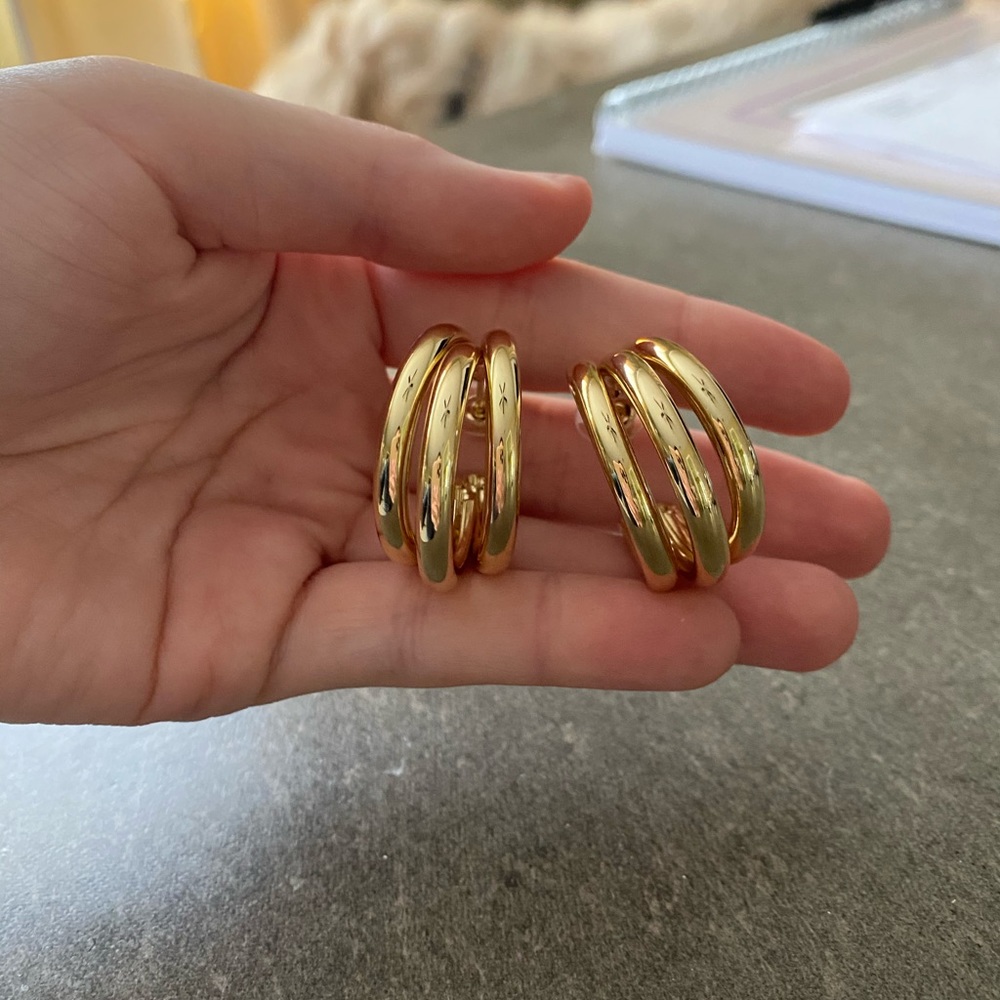 Brand new gold hoops